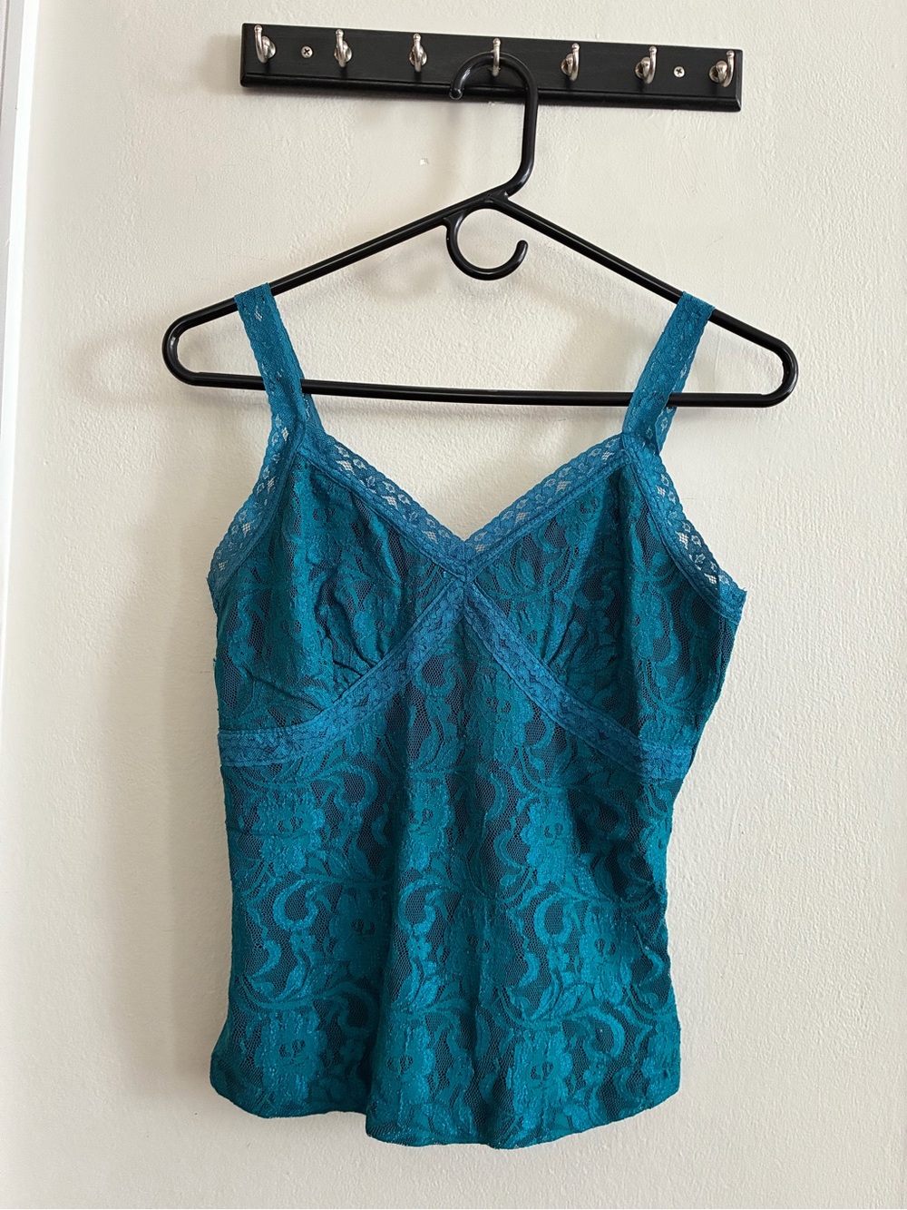 Daisy Fuentes Teal Lace Camisole